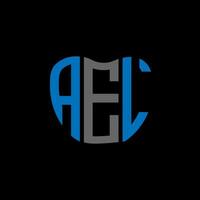ael lettre logo Créatif conception. ael unique conception. vecteur