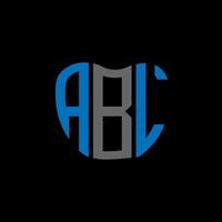 conception créative du logo de la lettre abl. un design unique. vecteur