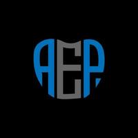 aep lettre logo Créatif conception. aep unique conception. vecteur