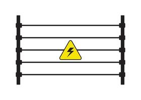 électrique clôture icône conception vecteur isolé