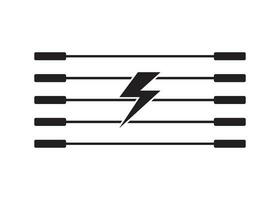 électrique clôture icône conception vecteur isolé