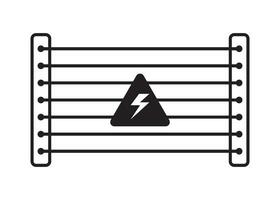 électrique clôture icône conception vecteur isolé