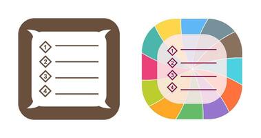 icône de vecteur de liste numérotée unique