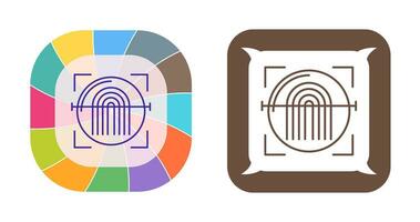 icône de vecteur de scanner d'empreintes digitales