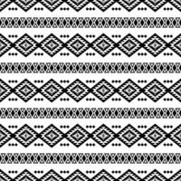 tribal géométrique ornement conception avec sans couture Bande modèle. aztèque et navajo ethnique style. conception pour impression tissu. noir et blanc couleur. vecteur