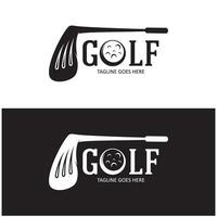 le golf Balle logo, le golf conception bâton logo, logo pour professionnel le golf équipe, le golf club, tournoi, le golf boutique entreprise, le golf cours, un événement vecteur