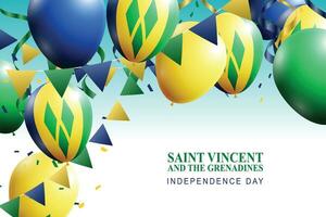 Saint Vincent et le grenadines indépendance journée Contexte. vecteur