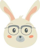 une dessin animé lapin portant des lunettes vecteur