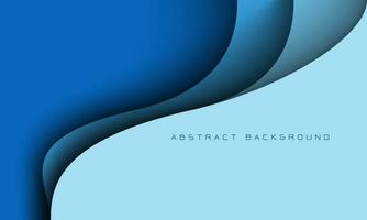 abstrait bleu Ton papier Couper courbe chevauchement géométrique avec Vide espace conception moderne futuriste Créatif Contexte vecteur