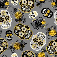 Dia de los muertos. Le jour des morts. Modèle sans couture. vecteur