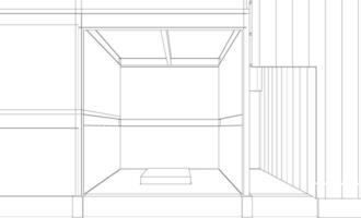 3d illustration de bâtiment structure vecteur