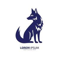 minimal et abstrait Loup logo coyote icône chien silhouette chacal vecteur