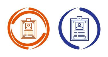 icône de vecteur de carte d'identité