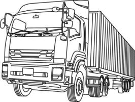 la logistique bande annonce un camion illustration vecteur