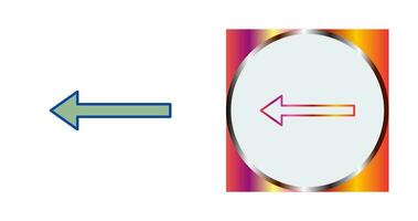 icône de vecteur de flèche gauche unique