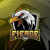 création de logo de mascotte aigle esport vecteur