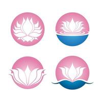 images de logo de lotus de beauté vecteur