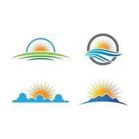 images de logo coucher de soleil vecteur