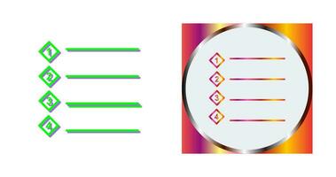 icône de vecteur de liste numérotée unique