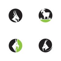 illustration de modèle de vecteur de logo de chèvre