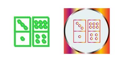 icône de vecteur de jeu de domino