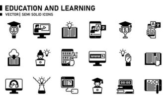 icône de l'éducation et de l'apprentissage vecteur