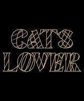 chats amoureux typographie T-shirt conception vecteur