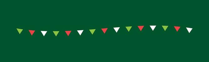 drapeau séparateur frontière illustration ondulé ligne Triangle modèle pour Noël thème concept pour vacances temps hiver saison vecteur