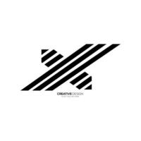 lettre X moderne ligne forme symbole Créatif unique abstrait monogramme jeu logo vecteur