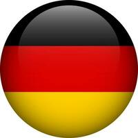 Allemagne drapeau bouton. emblème de Allemagne. vecteur drapeau, symbole. couleurs et proportion correctement.