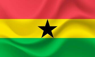 vecteur Ghana drapeau. agité drapeau de Ghana. Ghana emblème, icône.