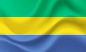 vecteur Gabon. agité drapeau de Gabon. Gabon emblème, icône.