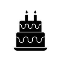 anniversaire gâteau icône vecteur conception modèles Facile et moderne