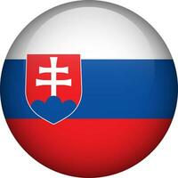 la slovaquie drapeau bouton. emblème de slovaquie. vecteur drapeau, symbole. couleurs et proportion correctement.