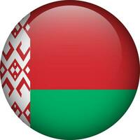 biélorussie drapeau bouton. emblème de biélorussie. vecteur drapeau, symbole. couleurs et proportion correctement.