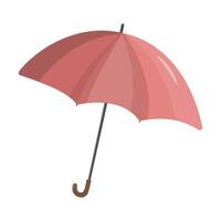 rouge parapluie icône. rouge parapluie isolé sur blanc Contexte. parapluie dans dessin animé style vecteur