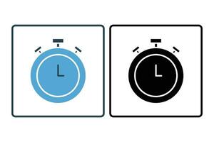 chronomètre icône. icône en relation à temps gestion. adapté pour la toile site conception, application, utilisateur interfaces, imprimable etc. solide icône style. Facile vecteur conception modifiable