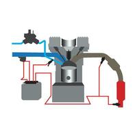 électronique carburant injection icône vecteur