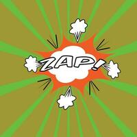 bulle discours zap bande dessinée Contexte coup de soleil, avec nuances de coloré, pouvez être utilisé pour bannières, affiches, n'importe quoi en relation à promotions, vecteur