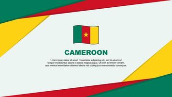 Cameroun drapeau abstrait Contexte conception modèle. Cameroun indépendance journée bannière dessin animé vecteur illustration. Cameroun