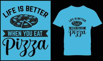Pizza T-shirt conception vecteur graphique.