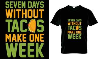 tacos T-shirt conception vecteur graphique.