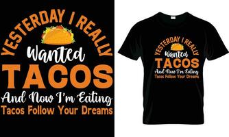 tacos T-shirt conception vecteur graphique.