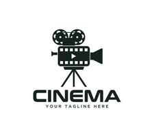 cinéma film caméra logo conception sur blanc arrière-plan, vecteur illustration.