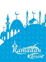 Ramadan karim arabe typographie vecteur