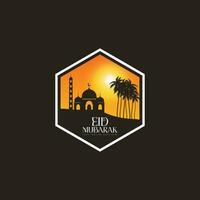 vecteur de logo eid mubarak