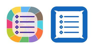 icône de vecteur de liste numérotée unique