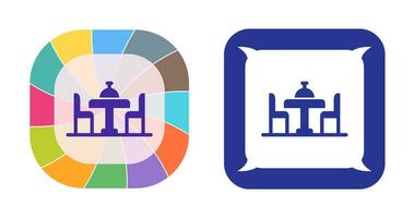 icône de vecteur de table à manger