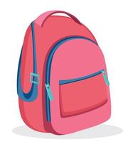 sac à dos rose pour l'école. sac à dos moderne. vecteur