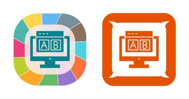 icône de vecteur de test ab